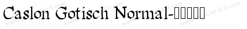 Caslon Gotisch Normal字体转换